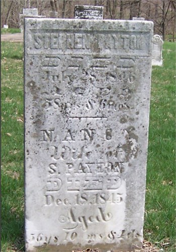 1846 nancy doughty and stephen george peyton tombstone