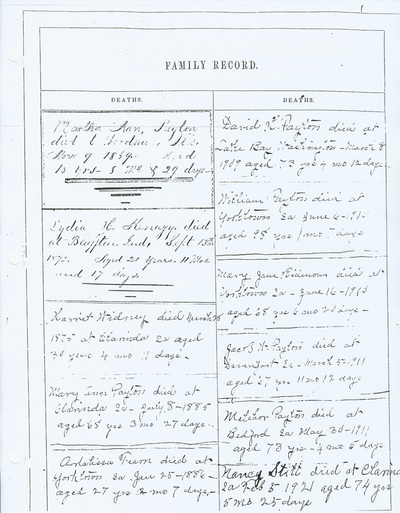 1869 deaths jacob payton bible nodaway museum clarinda iowa