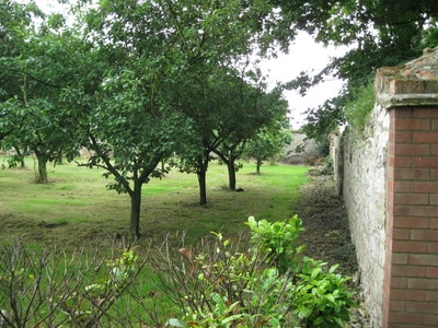 2012 7 4 isleham peyton hall dependency orchard wall cambridgeshire england