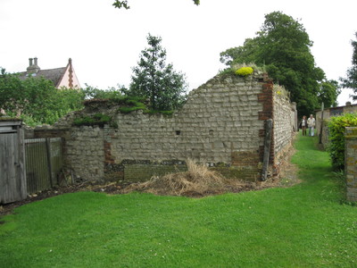 2012 7 4 isleham peyton hall dependency orchard wall public path cambridgeshire england