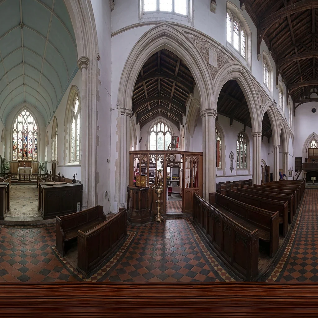 Inside St Andrew Church Isleham Cambs England taken by Sheila Anastas
