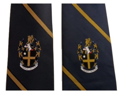Peyton Coat of Arms Ties Navy Wine, Narrow or Wide