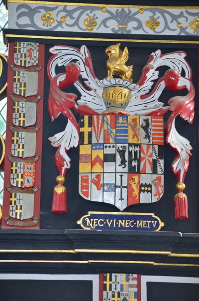 A line combined crest st andrew church isleham cambs england