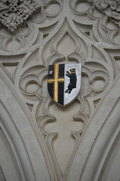 A line peyton bernard crest st andrew church isleham cambs england