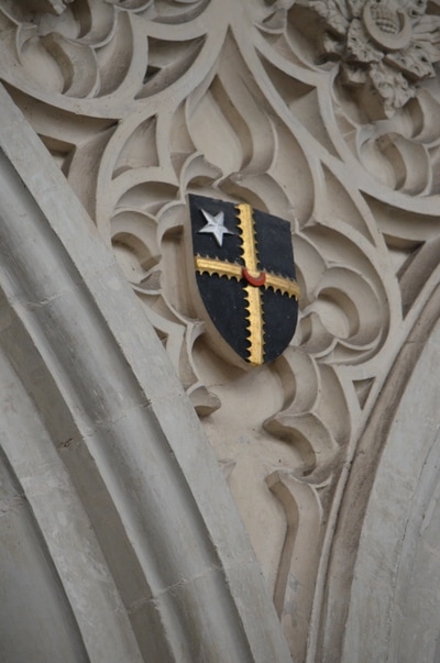 A line peyton crest st andrew church isleham cambs england
